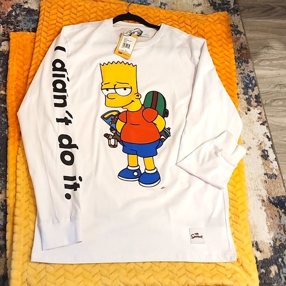 Colorful ong Sleeve Simpson Shirt with Velvet design